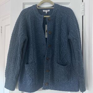 Alex Mill Agnes Donegal Frost Textured Cardigan